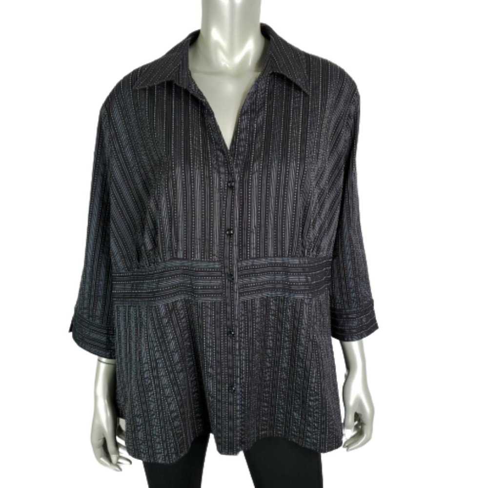 Apt 9 Womens Collared Top Plus Size 2X